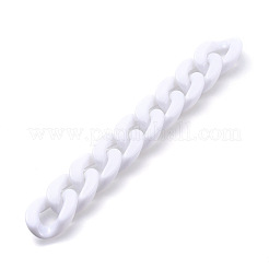 Handmade Opaque Acrylic Curb Chains&nbsp;AJEW-JB00564-11