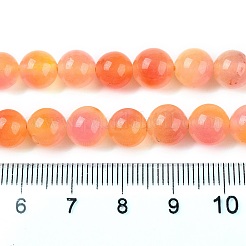 Dyed Natural White Jade Beads Strands&nbsp;G-T138-8mm-210-32