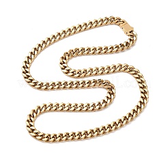 7MM 304 Stainless Steel Cuban Link Chain Necklaces for Unisex&nbsp;NJEW-K295-01A-G
