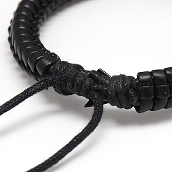 Trendy Unisex Casual Style Leather Wrapped PU Leather Bracelets&nbsp;BJEW-L308-14