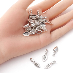 Tibetan Style Alloy Glue-on Flat Pad Bails for Pendants Making&nbsp;TIBEP-YW0001-50
