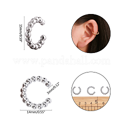 304 Stainless Steel Clip-on Earrings/Pendants&nbsp;STAS-UN0006-20P