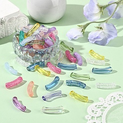150Pcs 15 Styles Mixed Style Rainbow Iridescent Acrylic Beads&nbsp;OACR-YW0003-19