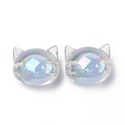 UV Plating Rainbow Iridescent Acrylic Beads&nbsp;LS-OACR-H015-05F