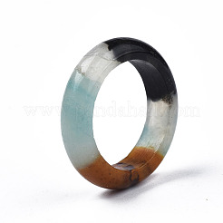 Natural & Synthetic Mixed Stone Plain Band Ring for Women&nbsp;X-G-N0326-99