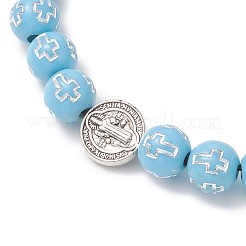 Acrylic & Alloy Beads Braided Bead Bracelets&nbsp;BJEW-JB13095