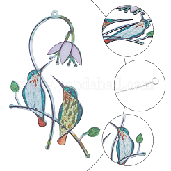 Iron Hummingbird Pendant Decorations&nbsp;AJEW-WH0261-89