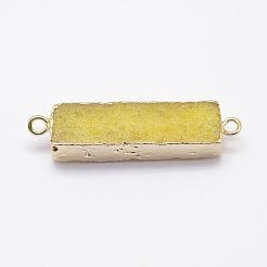 Electroplated Natural Druzy Agate Links/Connectors&nbsp;G-G656-02C
