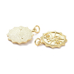 Brass Micro Pave Clear Cubic Zirconia Pendants&nbsp;ZIRC-L091-091G