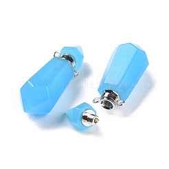 Faceted Glass Perfume Bottle Pendants&nbsp;GLAA-G080-01F-P