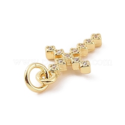 Brass Micro Pave Cubic Zirconia Charms&nbsp;KK-C012-43G