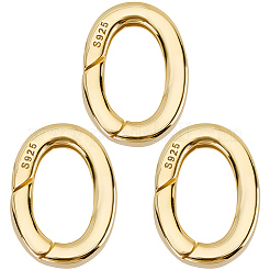 3Pcs Sterling Silver Spring Gate Rings&nbsp;STER-SC0001-67