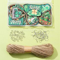 DIY Saint Patrick's Day Earring/Pendant Decoration Making Kits&nbsp;DIY-FS0005-53