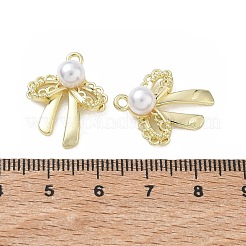 Alloy & ABS Plastic Pearl Pendants&nbsp;PL-CBA5609-01G