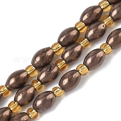 Electroplated Natural Druzy Geode Crystal Beads Strands&nbsp;G-G459-03B