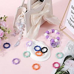 16Pcs Spray Painted Alloy Spring Gate Ring&nbsp;FIND-SC0012-72