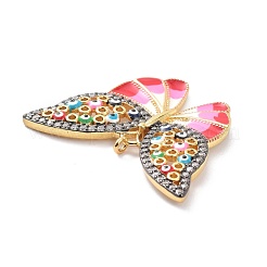 Real 18K Gold Plated Brass Micro Pave Cubic Zirconia Pendants&nbsp;KK-D004-11G