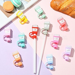 11Pcs 11 Colors Silicone Straw Cap&nbsp;SIL-CJ0002-84