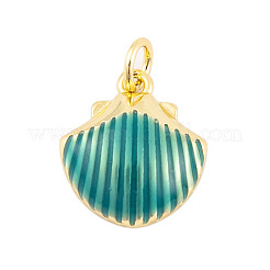 Rack Plating Brass Enamel Pendants&nbsp;KK-P269-09G