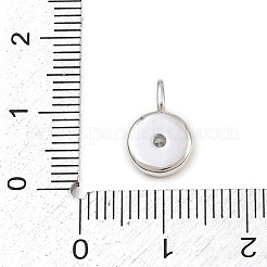 Brass Pave Clear Cubic Zirconia Charms&nbsp;CU-CBAFB7D-08P