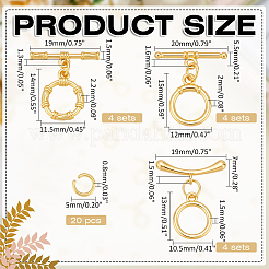 12Pcs 3 Styles Brass Toggle Clasps&nbsp;KK-ME0002-31