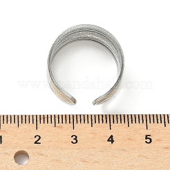 304 Stainless Steel Double Color Cuff Rings&nbsp;RJEW-S635-01GP-B