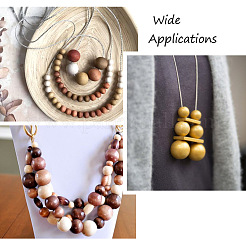100Pcs 5 Colors Wooden Beads&nbsp;WOOD-CD0001-13