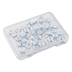60Pcs 3 Style Brass Rhinestone Spacer Beads&nbsp;RB-FS0001-04