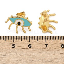 304 Stainless Steel Enamel Stud Earrings for Women&nbsp;EJEW-M095-05G