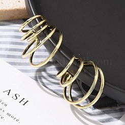 Brass Cuff Earrings for Women&nbsp;EJEW-U036-03G