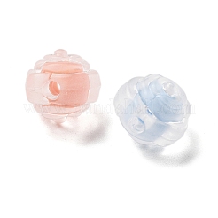 Frosted Transparent Acrylic Beads&nbsp;X-OACR-A032-17