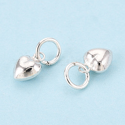 925 Sterling Silver Heart Charms&nbsp;STER-T008-32S-05
