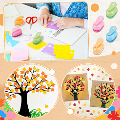 8Pcs 8 Colors ABS Plastic & Alloy Craft Punches for Scrapbooking & Paper Crafts&nbsp;DIY-WA0001-04