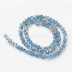 Electroplate Transparent Glass Beads Strands&nbsp;LS-EGLA-A034-T8mm-M18