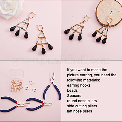 Brass Hoop Earring Findings with Latch Back Closure&nbsp;LS-KK-L148-07