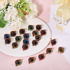 140Pcs 7 Colors Half Round Plastic Craft Safety Eyes & Eyelid Sets&nbsp;DIY-GL0005-17