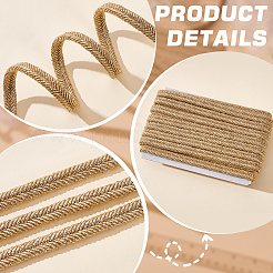 Polyester Braided Lace Trim Ribbon for Curtain Sofa Decoration&nbsp;OCOR-WH0105-013A-01