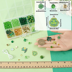 Saint Patrick's Day Theme DIY Glass Beads Bracelets Making Kits&nbsp;DIY-SC0028-72