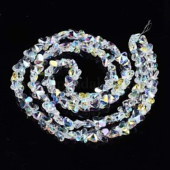 Electroplate Transparent Glass Beads Strands&nbsp;EGLA-N002-20A-B01