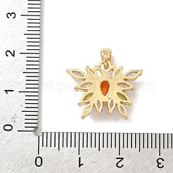 Brass Micro Pave Cubic Zirconia Pendants&nbsp;KK-F905-10G