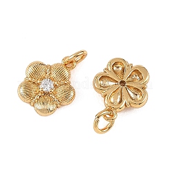 SHEGRACE Brass Micro Pave Clear Cubic Zirconia Charms&nbsp;XGRQ4N602-710G