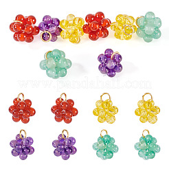 8Pcs 4 Style Glass Pendants&nbsp;PALLOY-TA00218