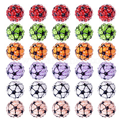 30Pcs Sport Theme Resin Rhinestone Beads&nbsp;RESI-TA0003-96B