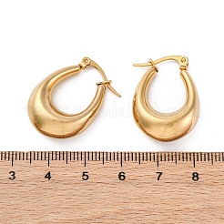 Ion Plating(IP)  304 Stainless Steel Hoop Earrings&nbsp;X-EJEW-A059-03G