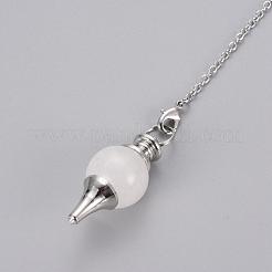 Natural Crystal Sphere Dowsing Pendulums&nbsp;BJEW-E292-A10