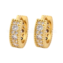 Brass Micro Pave Cubic Zirconia Earrings&nbsp;EJEW-R025-15G