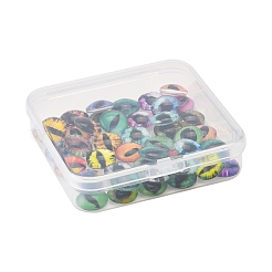 60Pcs Half Round with Eye Glass Cabochons&nbsp;GGLA-FS0001-16A