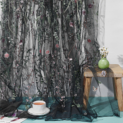 Flower Pattern Polyester Fabrics&nbsp;DIY-WH0656-55B
