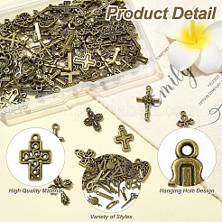100 Pcs 20 Styles Tibetan Style Alloy Pendants&nbsp;FIND-CJ0003-90