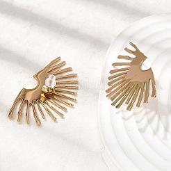 304 Stainless Steel Stud Earrings for Women&nbsp;EJEW-K296-10G